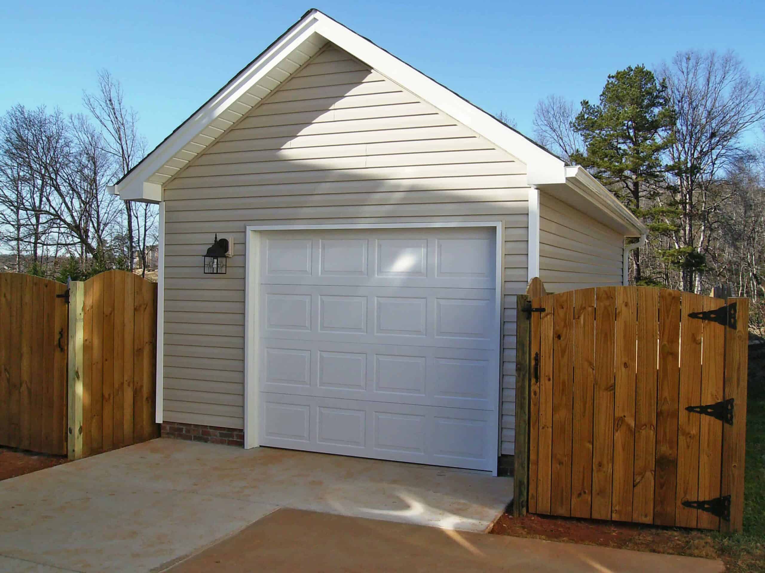 Garage construction project in Greenville, South Carolina